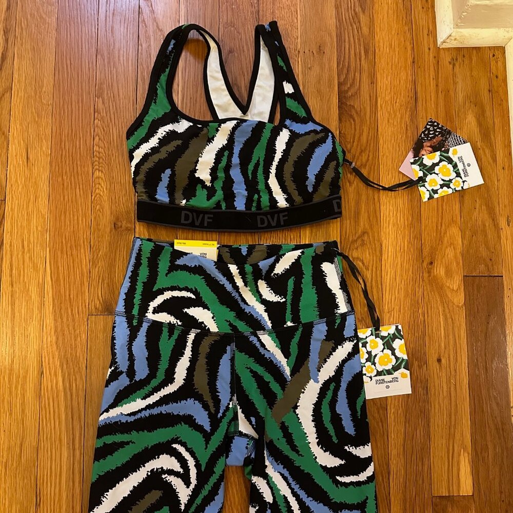 Diane Von Furstenberg x Target Two Piece workout set XS NWT